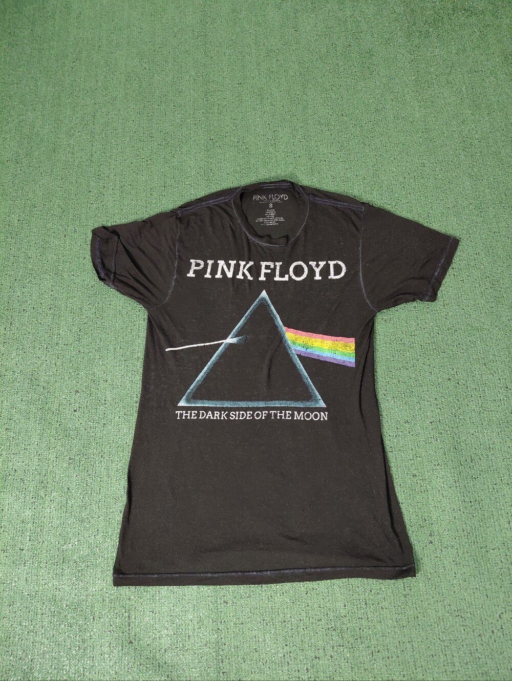 Womens Pink Floyd The Dark Side of The Moon Band Black T Shirt Sz Small